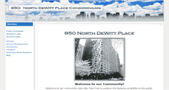 Desktop Screenshot of 850dewittplace.com